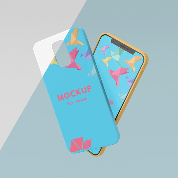 Creative Arrangement Of Phone Case Mock-Up Psd