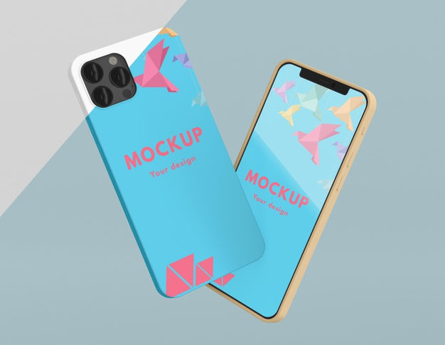 Creative Arrangement Of Phone Case Mock-Up Psd