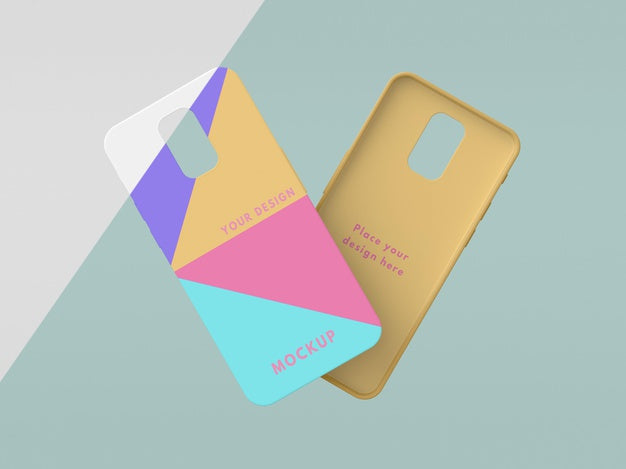 Creative Arrangement Of Phone Case Mock-Up Psd