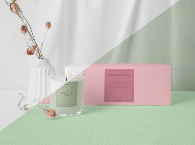 Creative Assortment Of Mock-Up Candle Packaging Psd