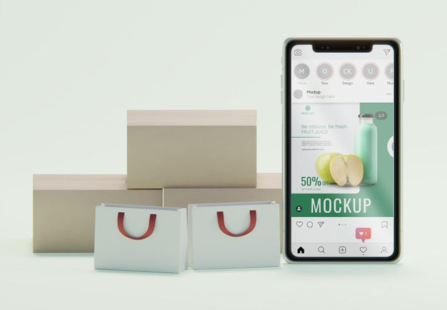 Creative Business Arrangement With Smartphone Mock-Up Psd