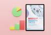 Creative Business Arrangement With Tablet Mock-Up Psd