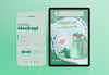 Creative Business Assortment With Tablet Mock-Up Psd