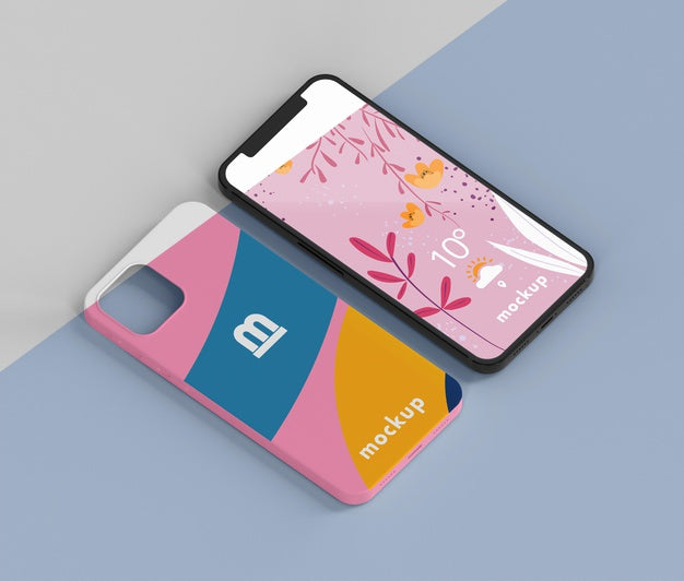 Creative Composition Of Phone Case Mock-Up Psd