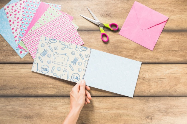 Creative Diy Mockup With Hands Psd