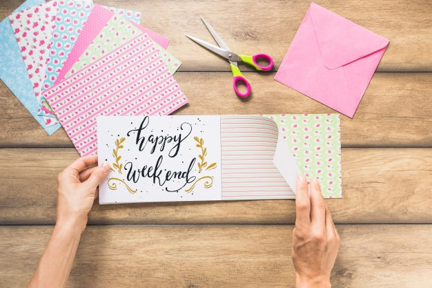 Creative Diy Mockup With Hands Psd