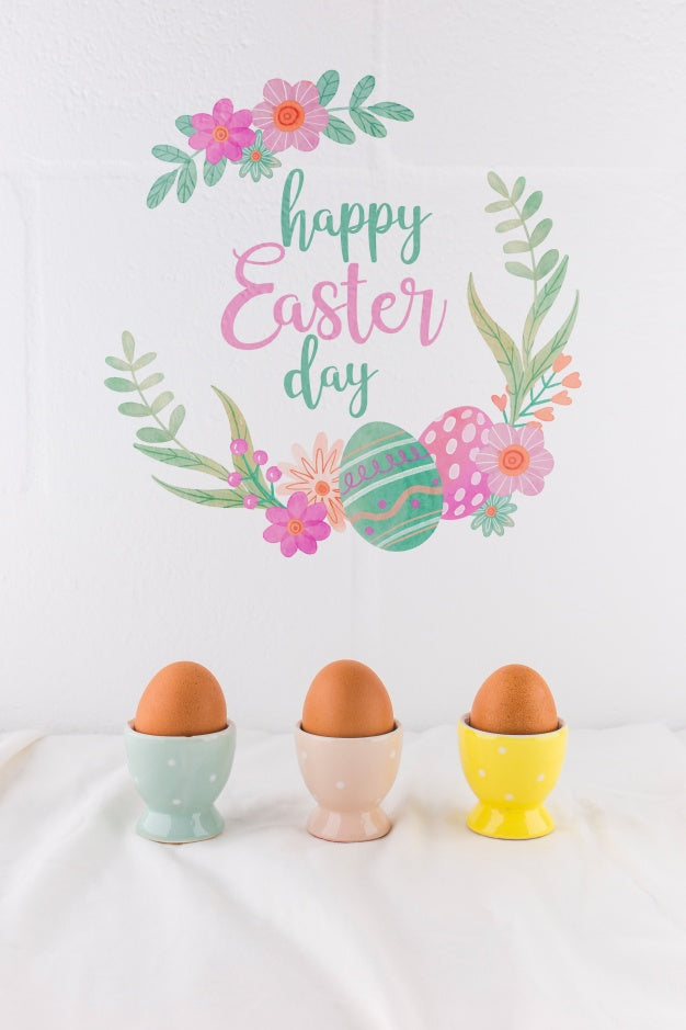 Creative Easter Mockup Composition Psd