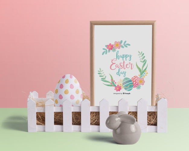 Creative Easter Mockup Composition Psd
