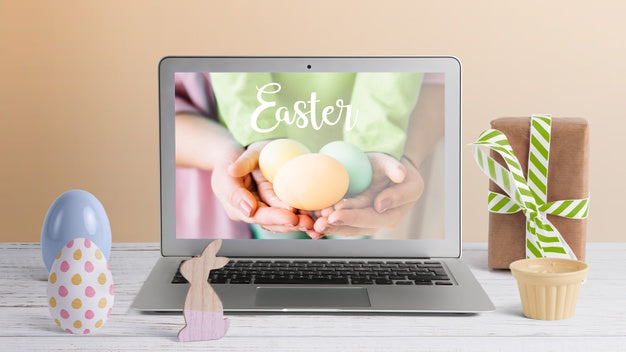 Creative Easter Mockup Composition Psd
