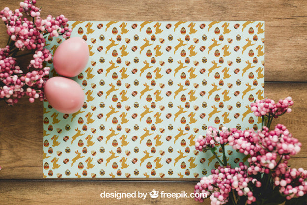 Creative Easter Pattern Mockup Psd