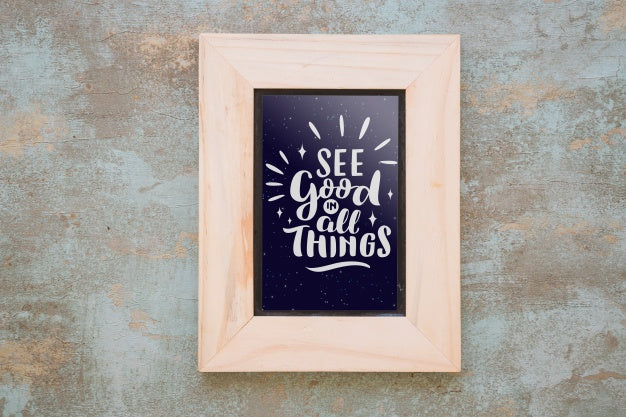 Creative Frame Mockup With Quote Concept Psd