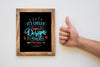 Creative Frame Mockup With Quote Concept Psd