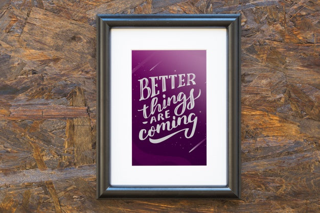 Creative Frame Mockup With Quote Concept Psd