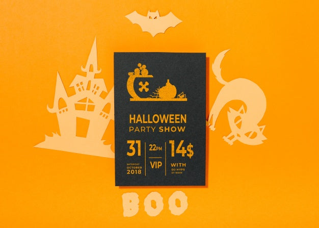 Creative Halloween Cover Mockup Psd