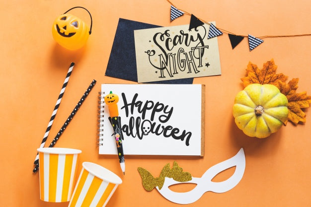 Creative Halloween Mockup Psd