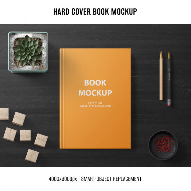 Creative Hard Cover Book Mockup Psd