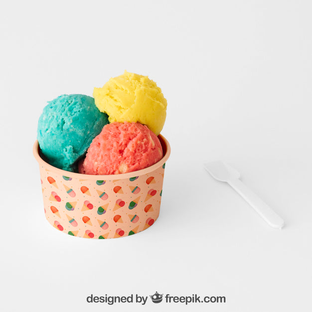 Creative Ice Cream Mockup Psd