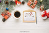 Creative Letter Mockup With Christmas Design Psd