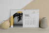 Creative Mock-Up Calendar Composition Psd