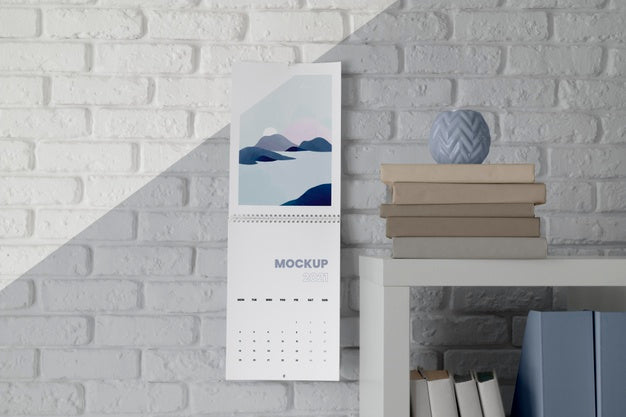 Creative Mock-Up Calendar Composition Psd