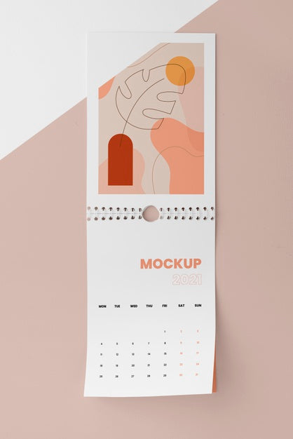 Creative Mock-Up Calendar Composition Psd