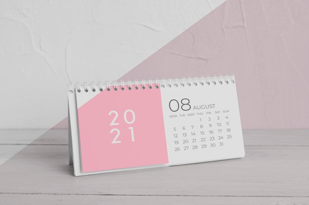 Creative Mock-Up Calendar Composition Psd