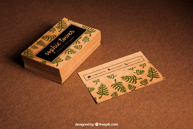 Creative Organic Business Card Mockup Psd