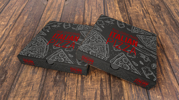 Creative Pizza Boxes Mockup Psd