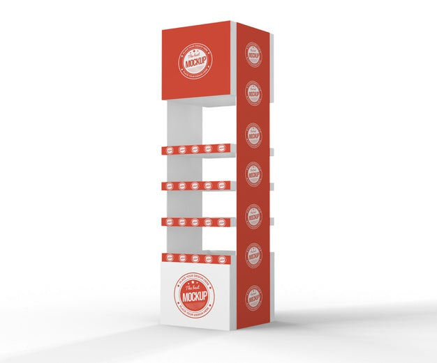 Creative Red Exhibitor Mock-Up Psd