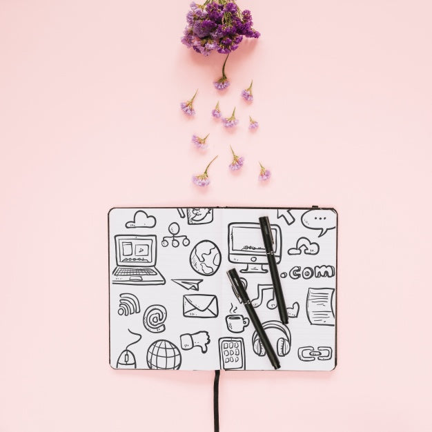 Creative Social Media And Internet Mockup With Booklet Or Cover Psd