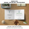 Creative Square Bi-Fold Brochure Or Greeting Card Mockup From Above Psd
