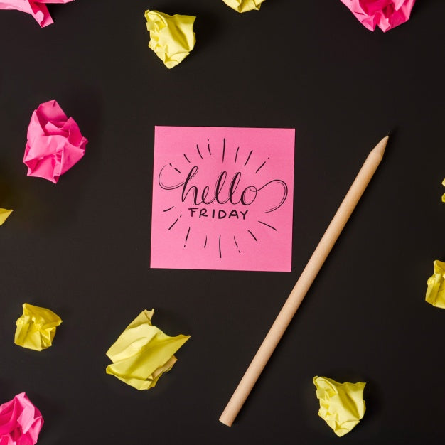 Creative Sticky Notes Mockup Psd