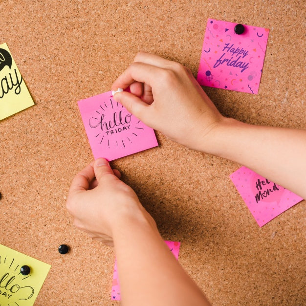 Creative Sticky Notes Mockup Psd