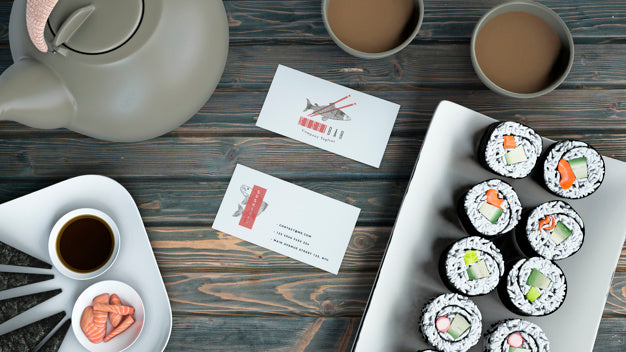Creative Sushi Bar Menu Mockup Psd