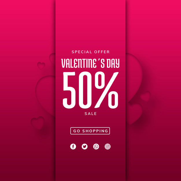 Creative Valentines Sale Mockup Psd