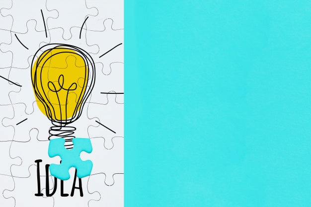 Creativity Concept With Jigsaw Psd