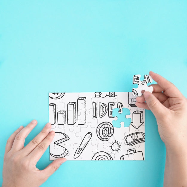 Creativity Concept With Jigsaw Psd
