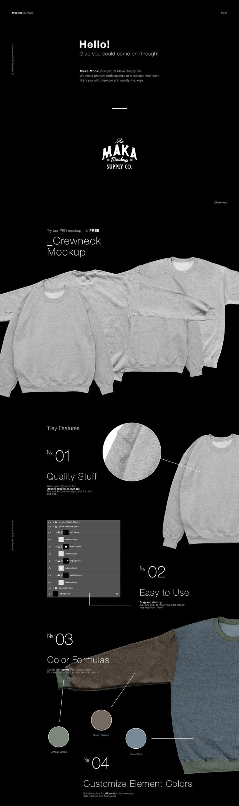 Crewneck Sweater Mockup