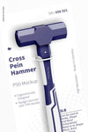 Cross Pein Hammer Blister Mockup, Close Up Psd