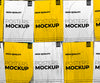 Crumpled Posters Composition Mockup Psd