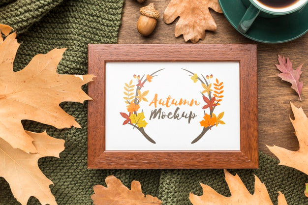 Cup Of Coffee With Frame Psd