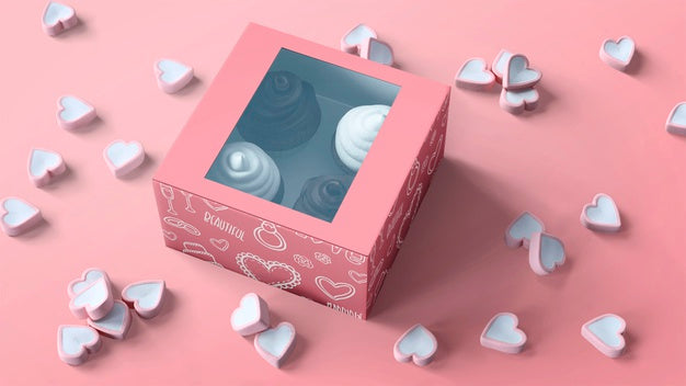 Cupcake Packaging And Branding Mockup Psd