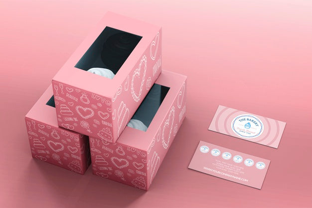 Cupcake Packaging And Branding Mockup Psd