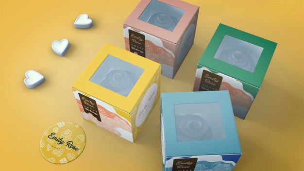 Cupcake Packaging And Branding Mockup Psd