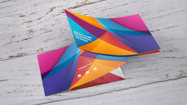 Curved Brochure Mockup Psd