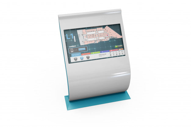 Curved Information Board Mockup Psd