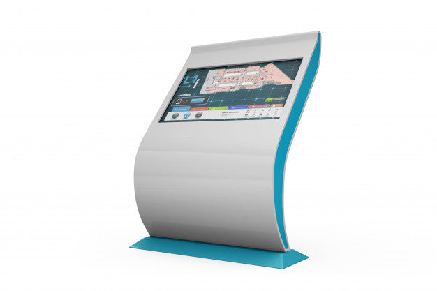 Curved Information Board Mockup Psd