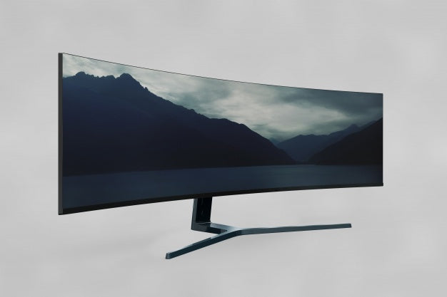 Curved Tv Mockup Psd