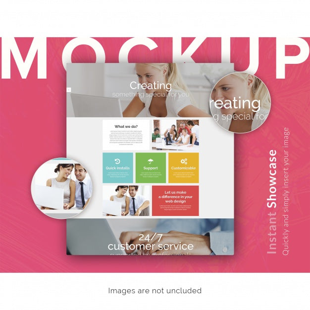 Customer Service Web Page Mock Up Psd