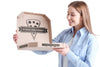 Customer Woman Holding The Delivery Pizza Box Psd